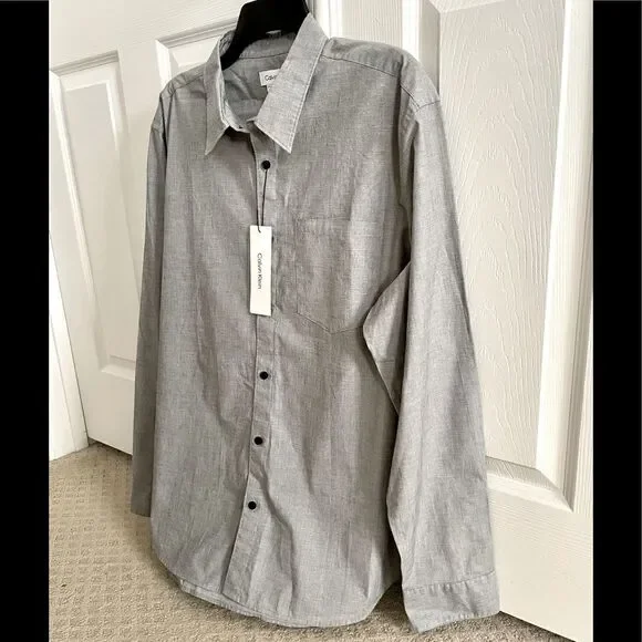NWT Calvin Klein The Stretch-Cotton Shirt - Picture 3 of 12